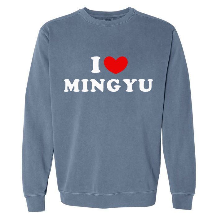I Love Mingyu I Heart Mingyu Garment-Dyed Sweatshirt
