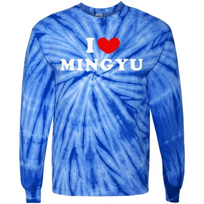 I Love Mingyu I Heart Mingyu Tie-Dye Long Sleeve Shirt