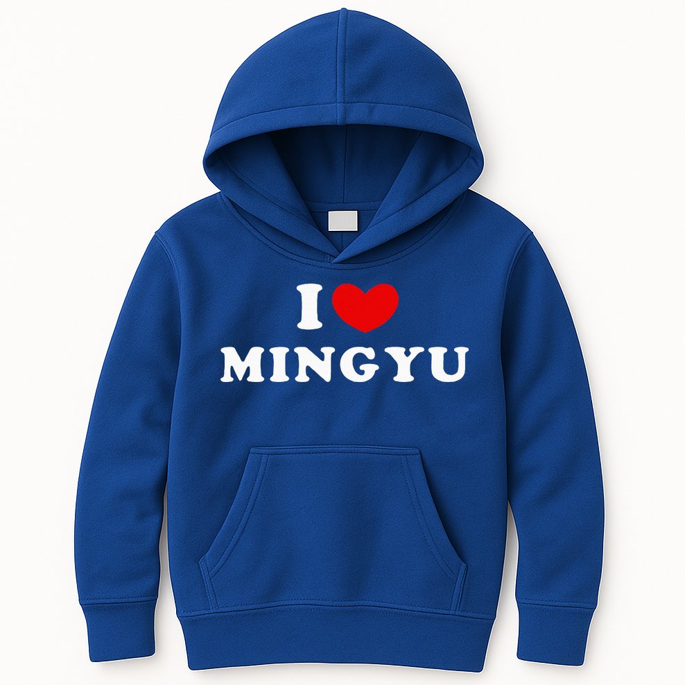 I Love Mingyu I Heart Mingyu Kids Hoodie