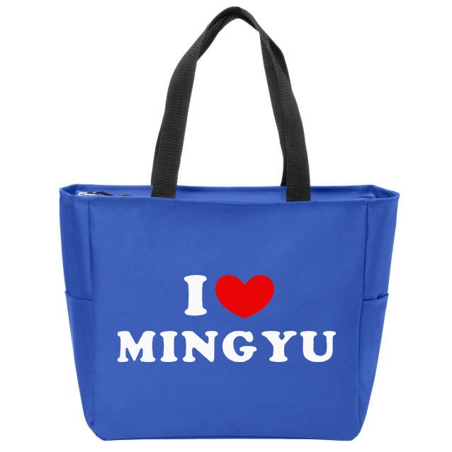 I Love Mingyu I Heart Mingyu Zip Tote Bag