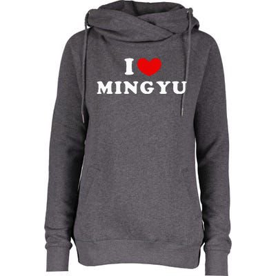 I Love Mingyu I Heart Mingyu Womens Funnel Neck Pullover Hood