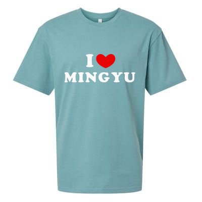 I Love Mingyu I Heart Mingyu Sueded Cloud Jersey T-Shirt