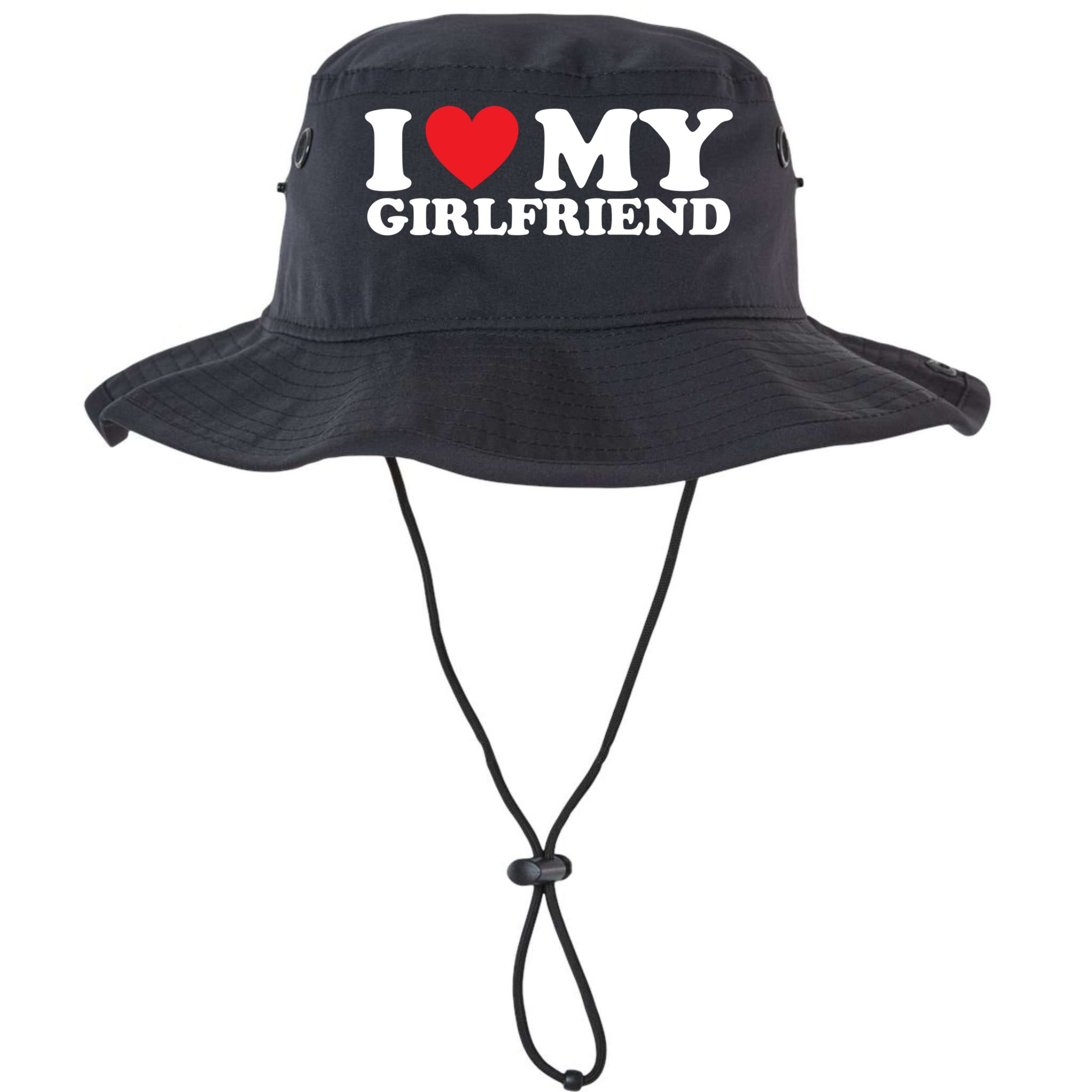 I Love My Girlfriend I Heart My Girlfriend Gift Bucket Hat