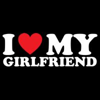 I Love My Girlfriend I Heart My Girlfriend Gift Drawstring Bag
