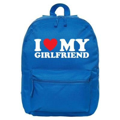 I Love My Girlfriend I Heart My Girlfriend Gift 16 in Basic Backpack