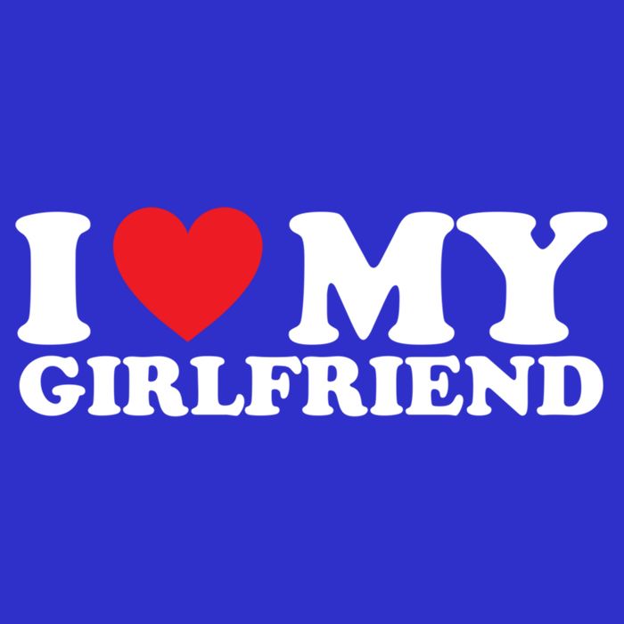 I Love My Girlfriend I Heart My Girlfriend Gift Women's V-Neck T-Shirt