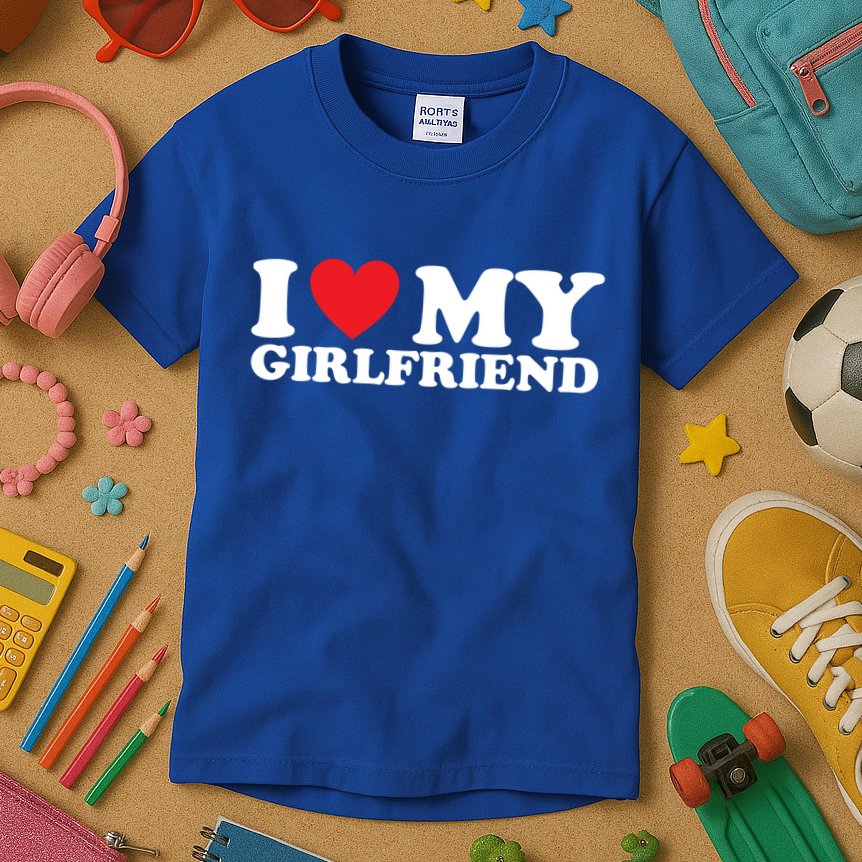 I Love My Girlfriend I Heart My Girlfriend Gift Kids T-Shirt