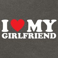 I Love My Girlfriend I Heart My Girlfriend Gift Cotton Canvas Backpack