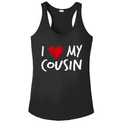 I Love My Cousin Valentines Outfit Matching Family Gift Ladies PosiCharge Competitor Racerback Tank