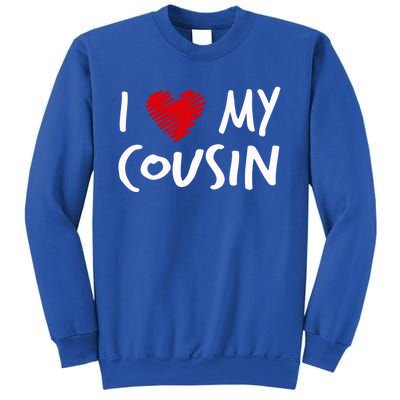 I Love My Cousin Valentines Outfit Matching Family Gift Sweatshirt