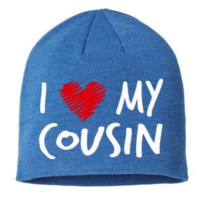 I Love My Cousin Valentines Outfit Matching Family Gift Sustainable Beanie