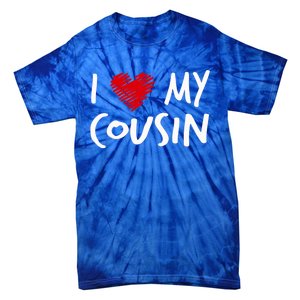 I Love My Cousin Valentines Outfit Matching Family Gift Tie-Dye T-Shirt