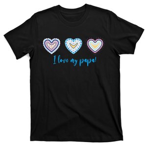 I Love My Papa Modern Boho Style T-Shirt