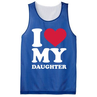 I Love My Daughter Great Gift Mesh Reversible Basketball Jersey Tank