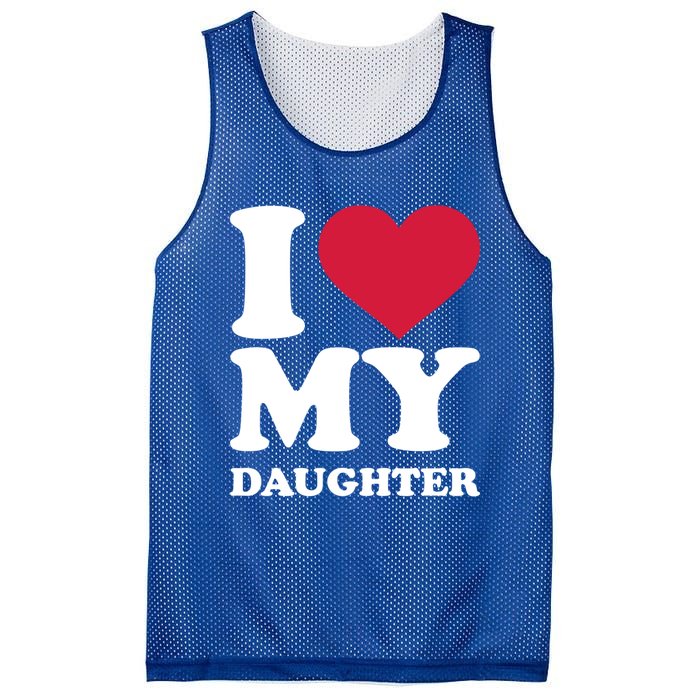 I Love My Daughter Great Gift Mesh Reversible Basketball Jersey Tank