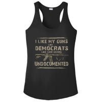 I Like My Guns Like Democrats Like Their Voters Undocumente Ladies PosiCharge Competitor Racerback Tank