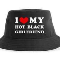 I Love My Hot Black Girlfriend funny quotes Sustainable Bucket Hat