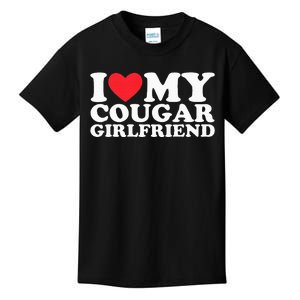 I Love My Hot Cougar Girlfriend I Heart My Hot Cougar Gf Kids T-Shirt