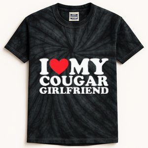 I Love My Hot Cougar Girlfriend I Heart My Hot Cougar Gf Kids Tie-Dye T-Shirt