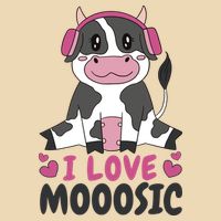 I Love Music Cow Drawstring Bag