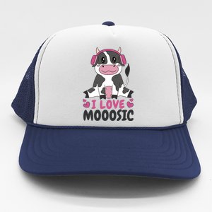 I Love Music Cow Trucker Hat