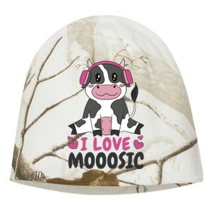 I Love Music Cow Kati - Camo Knit Beanie