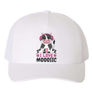 I Love Music Cow Yupoong Adult 5-Panel Trucker Hat