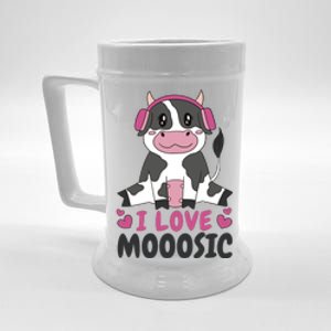 I Love Music Cow Beer Stein