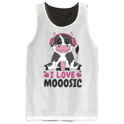 I Love Music Cow Mesh Reversible Basketball Jersey Tank