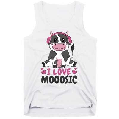 I Love Music Cow Tank Top