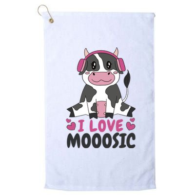 I Love Music Cow Platinum Collection Golf Towel