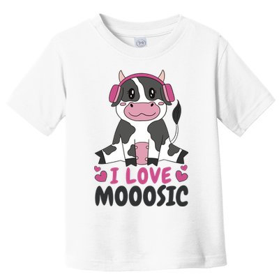 I Love Music Cow Toddler T-Shirt
