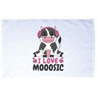 I Love Music Cow Microfiber Hand Towel