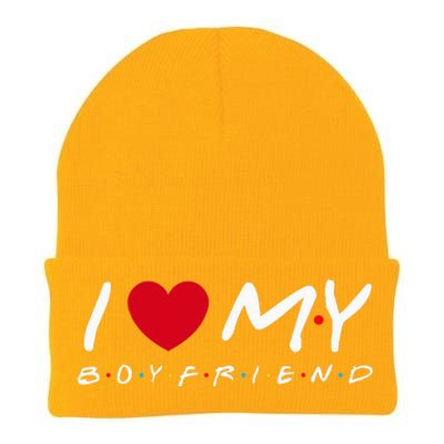 I Love My Boyfriend Cool Funny Valentines Day  Knit Cap Winter Beanie