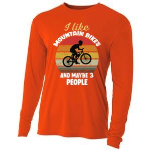 I Like Mountain Bikes And Maybe 3 People And Gift Cooling Performance Long Sleeve Crew