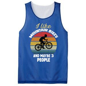 I Like Mountain Bikes And Maybe 3 People And Gift Mesh Reversible Basketball Jersey Tank