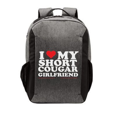 I Love My Short Cougar Girlfriend I Heart My Cougar Gf Vector Backpack