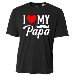 I Love My Papa FatherS Day Celebration Cooling Performance Crew T-Shirt