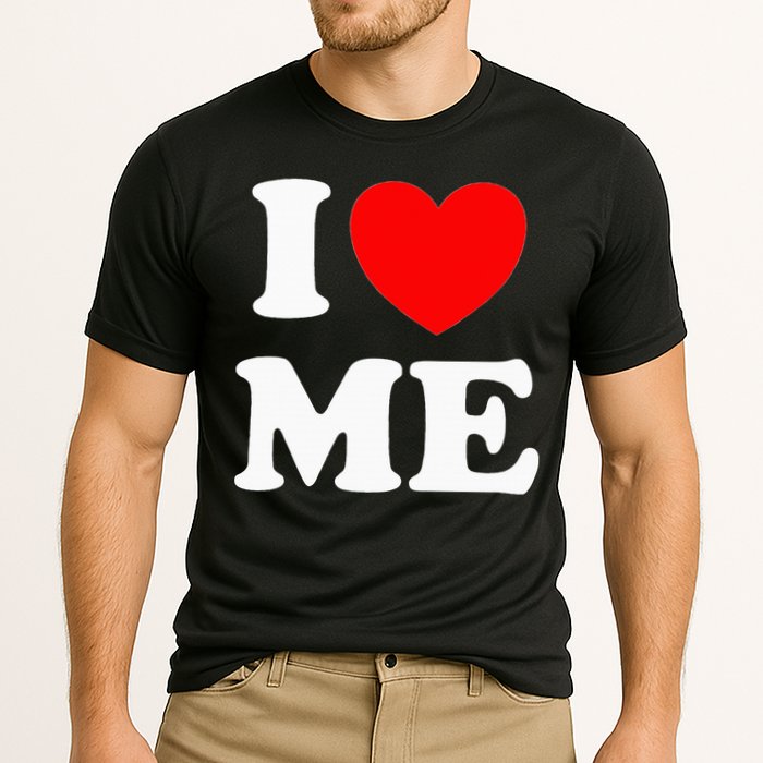 I Love Me I Red Heart Me I Love Me Myself And I Funny Cooling Performance Crew T-Shirt