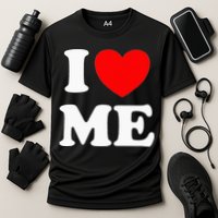 I Love Me I Red Heart Me I Love Me Myself And I Funny Cooling Performance Crew T-Shirt