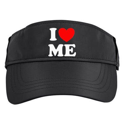 I Love Me I Red Heart Me I Love Me Myself And I Funny Adult Drive Performance Visor
