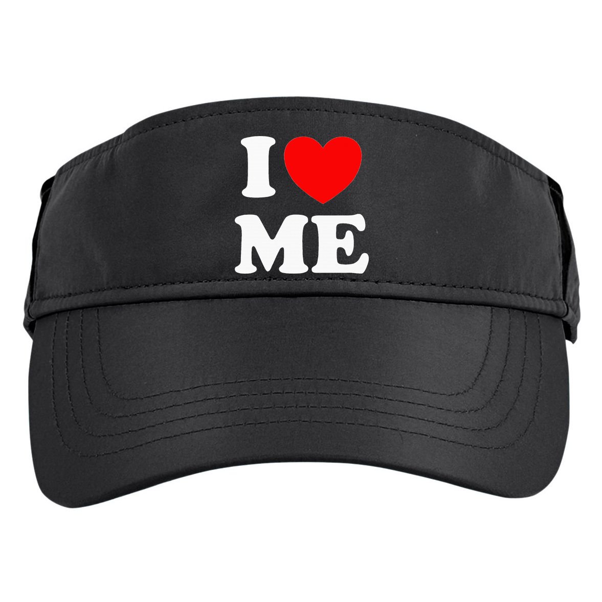 I Love Me I Red Heart Me I Love Me Myself And I Funny Adult Drive Performance Visor