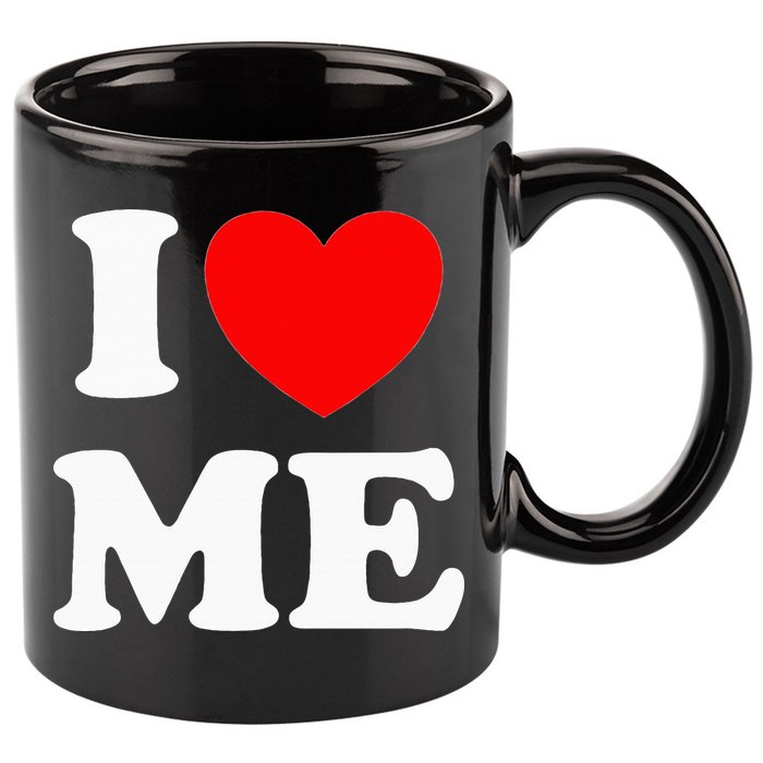 I Love Me I Red Heart Me I Love Me Myself And I Funny 11oz C Handle Ceramic Mug