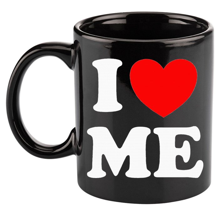 I Love Me I Red Heart Me I Love Me Myself And I Funny 11oz C Handle Ceramic Mug