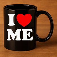 I Love Me I Red Heart Me I Love Me Myself And I Funny 11oz C Handle Ceramic Mug