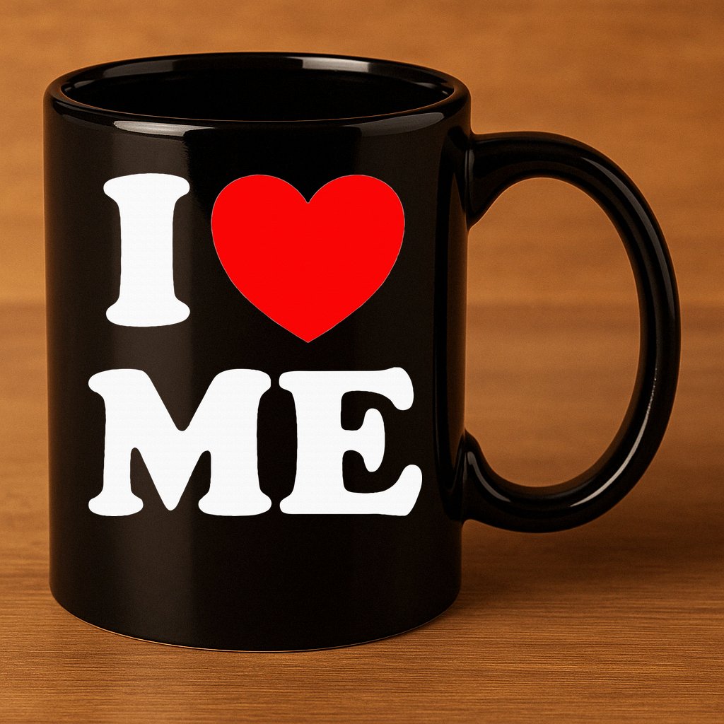 I Love Me I Red Heart Me I Love Me Myself And I Funny 11oz C Handle Ceramic Mug