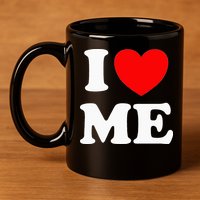 I Love Me I Red Heart Me I Love Me Myself And I Funny 11oz C Handle Ceramic Mug