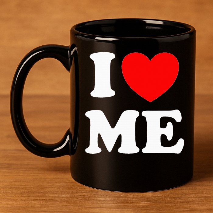 I Love Me I Red Heart Me I Love Me Myself And I Funny 11oz C Handle Ceramic Mug