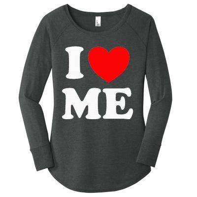 I Love Me I Red Heart Me I Love Me Myself And I Funny Women's Perfect Tri Tunic Long Sleeve Shirt