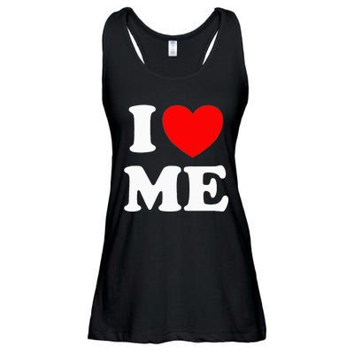 I Love Me I Red Heart Me I Love Me Myself And I Funny Ladies Essential Flowy Tank